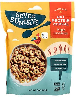 Seven Sundays, Oat Protein Cereal, Haferproteinmüsli, Ahorn-Zimt, 227 g (8 oz.)