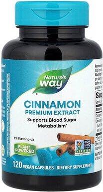 Thumbnail - Nature's Way, Cinnamon, Premium Extract, Zimt, Premium-Extrakt, 120 vegane Kapseln