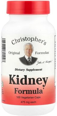 Thumbnail - Christopher's Original Formulas, Kidney Formula, Nierenformel, 475 mg, 100 vegetarische Kapseln