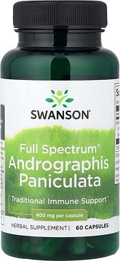 Swanson, Full Spectrum® Andrographis Paniculata, Kalmegh, 400 mg, 60 Kapseln