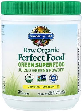 Garden of Life, Raw Organic Perfect Food®, Green Superfood, grünes Superfood, entsaftetes Gemüsepulver, Original, 207 g ...