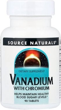 Source Naturals, Vanadium with Chromium, Vanadium mit Chrom, 90 Tabletten