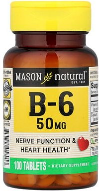 Mason Natural, B-6, 100 Tabletten