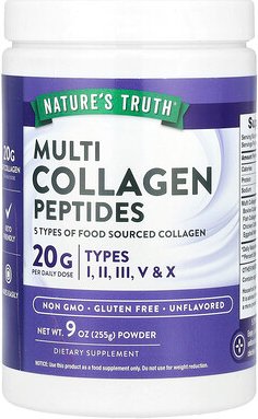 Nature's Truth, Multi Collagen Peptides Powder, Multi-Kollagen-Peptid-Pulver, geschmacksneutral, 255 g (9 oz.)