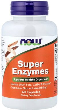 NOW Foods, Super Enzymes, Superenzyme, 60 Kapseln