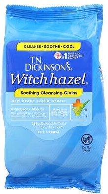 Dickinson Brands, Witch Hazel, Soothing Cleansing Cloths, beruhigende Reinigungstücher, 25 biologisch abbaubare Tücher