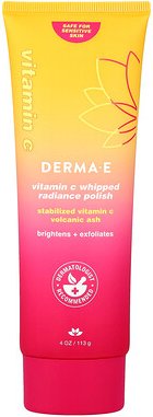 DERMA E, Vitamin C Whipped Radiance Polish, strahlender Glanz-Peeling mit Vitamin C, für alle Hauttypen, 113 g (4 oz.)