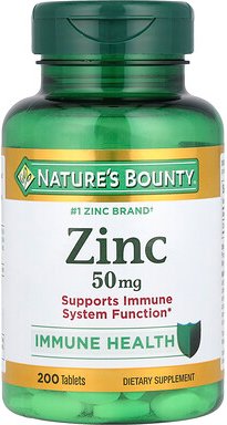 Nature's Bounty, Zinc, Zink, 50 mg, 200 Tabletten
