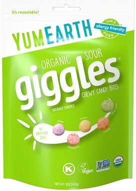 YumEarth, Organic Giggles®, Chewy Candy Bites, Chewy Candy Bites, sauer, 142 g (5 oz.)