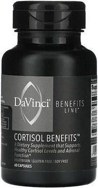 Thumbnail - DaVinci Laboratories, Benefits Line, Cortisol-Vorteile, 60 Kapseln