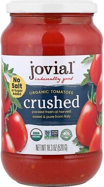 Jovial, Organic Crushed Tomatoes, zerquetschte Bio-Tomaten, 520 g (18,3 oz.)