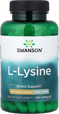 Swanson, L-Lysine, L-Lysin, 500 mg, 100 Kapseln