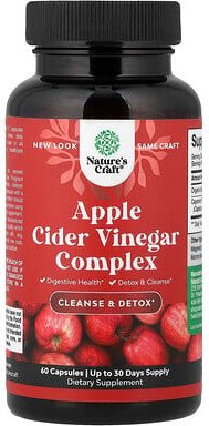 Thumbnail - Nature's Craft, Apple Cider Vinegar Complex, Apfelessig-Komplex, 60 Kapseln