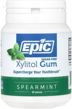 Epic Dental, Xylit-Kaugummi, zuckerfrei, grüne Minze, 50 Stück