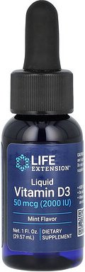 Thumbnail - Life Extension, Liquid Vitamin D3, flüssiges Vitamin D3, 50 mcg (2.000 IU), 29,57 ml (1 fl. oz.)