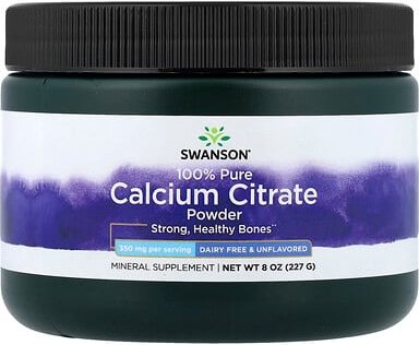 Thumbnail - Swanson, 100% Pure Calcium Citrate Powder, 100% reines Calciumcitratpulver, geschmacksneutral, 227 g (8 oz.)