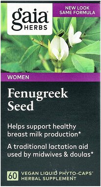 Gaia Herbs, Fenugreek Seed for Women, Bockshornkleesamen für Frauen, 60 vegane, flüssige Phyto-Kapseln (390 mg pro Kapse...