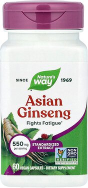 Nature's Way, Asiatischer Ginseng, 550 mg, 60 vegane Kapseln