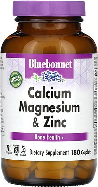 Bluebonnet Nutrition, Calcium Magnesium plus Zink, 180 Kapseln