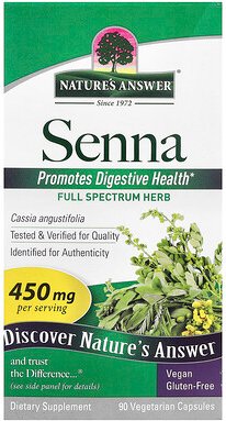 Nature's Answer, Senna, 450 mg, 90 vegetarische Kapseln