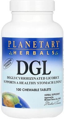 Planetary Herbals, DGL, 380 mg, 100 Kautabletten
