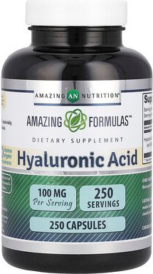 Amazing Nutrition, Hyaluronsäure, 100 mg, 250 Kapseln