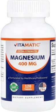 Thumbnail - Vitamatic, Magnesium, 400 mg, 120 Tabletten