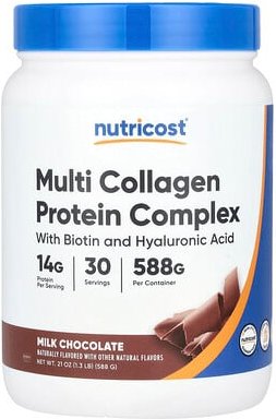 Nutricost, Multi Collagen Protein Complex, Multi-Kollagen-Proteinkomplex, Milchschokolade, 588 g (1,3 lb.)