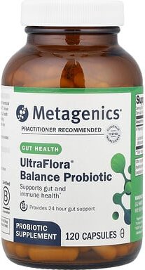 Metagenics, UltraFlora® Balance Probiotic, Probiotikum, 55 mg (15 Milliarden KBE), 120 Kapseln