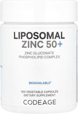 Codeage, Liposomal Zinc 50+, liposomales Zink, 50 mg, 100 pflanzliche Kapseln