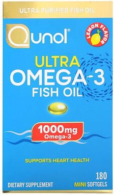 Qunol, Ultra Omega-3 Fish Oil, Ultra-Omega-3-Fischöl, Zitrone, 180 Mini-Weichkapseln (500 mg pro Weichkapsel)