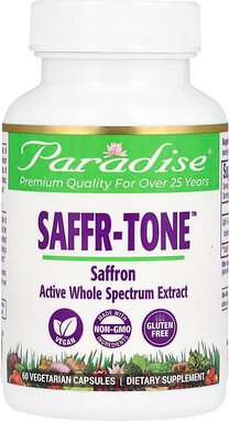 Paradise Herbs, Saffr-Tone, Saffr-Tone, 15 mg, 60 pflanzliche Kapseln