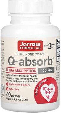 Thumbnail - Jarrow Formulas, Q-Absorb, Ubiquinone COQ10, Ubichinon COQ10, 100 mg, 60 Weichkapseln