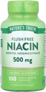 Nature's Truth, Flush Free Niacin, 500 mg, 100 Kapseln mit schneller Freisetzung
