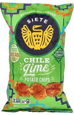 Thumbnail - Siete, Potato Chips, Kartoffelchips, Chile-Limette, 156 g (5,5 oz.)