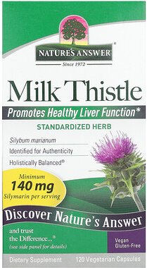 Nature's Answer, Milk Thistle, Mariendistel, 140 mg, 120 pflanzliche Kapseln