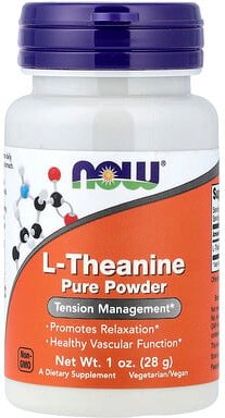 NOW Foods, L-Theanine Pure Powder, reines L-Theanin-Pulver, 28 g (1 oz.)