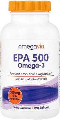 OmegaVia, EPA 500, Omega-3, 500 mg, 120 Weichkapseln