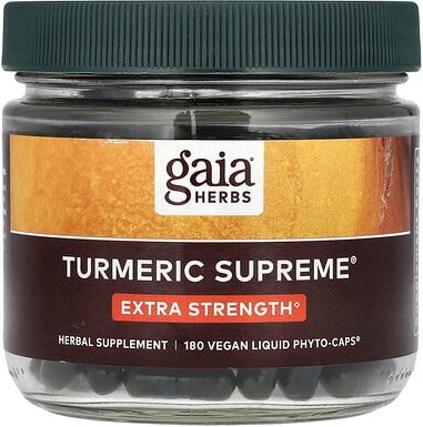 Gaia Herbs, Turmeric Supreme, Turmeric Supreme, 180 vegane, flüssige Phyto-Kapseln