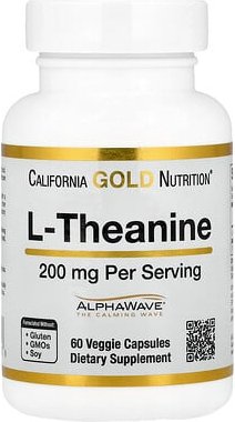 California Gold Nutrition, L-Theanin, mit AlphaWave®, 200 mg, 60 pflanzliche Kapseln