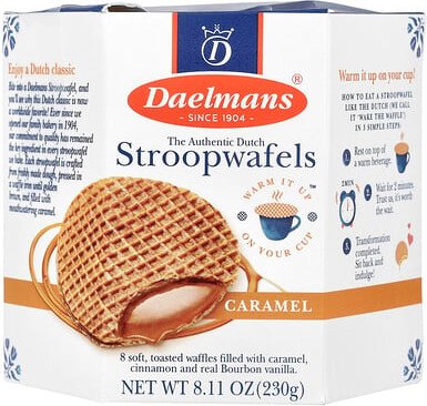 Daelmans, Stroopwafels, Karamell, 8 Waffeln, 230 g (8,11 oz.)