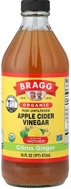 Bragg, Organic Apple Cider Vinegar With The „Mother“, Bio-Apfelessig mit der „Mutter“, Zitrus-Ingwer, 473 ml (16 fl. oz....