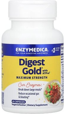 Enzymedica, Digest Gold® with ATPro®, Unterstützung der Verdauung mit ATPro™, maximale Stärke, 45 Kapseln