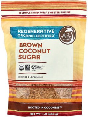 Big Tree Farms, Organischer, brauner Kokosnussblütenzucker, 454 g (1 Pfund)