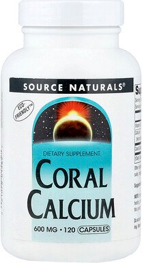Source Naturals, Coral Calcium, Korallencalcium, 120 Kapseln (600 mg pro Kapsel)