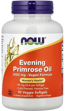 NOW Foods, Evening Primrose Oil, Nachtkerzenöl, 1.000 mg, 90 pflanzliche Weichkapseln