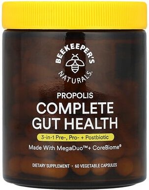 Beekeeper's Naturals, Propolis Complete Gut Health, Propolis für die Darmgesundheit, 60 pflanzliche Kapseln