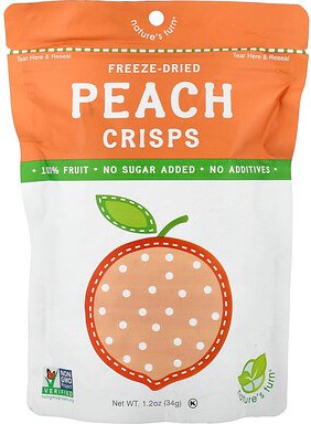 Nature's Turn, Freeze-Dried Peach Crisps, gefriergetrocknete Pfirsich-Chips, 34 g (1,2 oz.)