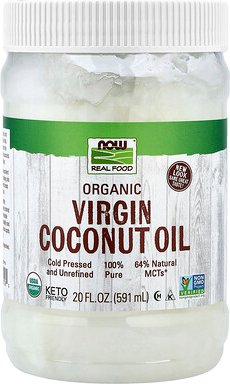 NOW Foods, Real Food, Organic Virgin Coconut Oil, natives Bio-Kokosnussöl, 591 ml (20 fl. oz.)