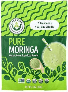 Kuli Kuli, Pure Moringa, Organic Green Superfood Powder, grünes Bio-Superfood-Pulver, koffeinfrei, 144 g (5 oz.)